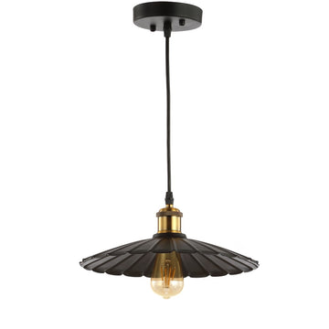 Lotus 12.25" Adjustable Metal LED Pendant - JONATHAN Y